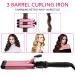 3 Barrel Curling Iron - 1 Inch Adjustable Temperature Crimper Hair Waver with LCD Display | International Shipping Available - Buy Online on GoSupps.com