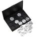 Outanaya 15 Eyeshadow Case Empty Cosmetic Travel Makeup Case Cosmetic Cases for Traveling Empty Makeup Silver