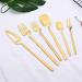 Flatware Sets 6Pcs New Gold Dinnerware Set Kitchen Decor Spoon Fork Knife Flatware Set Matte Cutlery Ice Cream Desserts Soup Coffee Use (Color : 6Pcs Teaspoon) - Buy Online on GoSupps.com