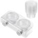 POPETPOP Reptile Feeder with 10Pcs Plastic Bowls- Reptile Food Bowl Water Dish Transparent Feeding Basin for Gecko Lizard Snakes - Buy Online on GoSupps.com
