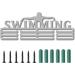 Swimming Medal Holder Display Stand | Wall Mount Rack for Champions | Gymnastics Olympic Games Awards | 15.7 x 5.9inch Platinum - Buy Online on GoSupps.com
