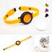 Lucybalu Cat neck band for Airtag |Premium collar for Airtag - safe light comfortable |Airtag collar for cats |Cats Tracker |Apple Airtag compatible |Silicone band neon orange