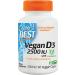 Doctor's Best Vegan D3 120ct Vegetarian Capsules - Essential Vitamin Supplement - Buy Online on GoSupps.com