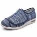 ZGDG Women Diabetic Shoes Extra Wide Width Swollen Feet Walking Shoes Adjustable Closed Toe Air Cushion Sneakers for Diabetic Bunions Arthritis Edema Plantar Fasciitis Hammertoe 8.5 Wide Blue Gray