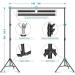 MsMk 6.5ft x 10ft Photo Video Studio Backdrop Stand Kit - Adjustable Muslin Background Support System with Clips, Sand Bag, Carry Bag - Perfect for Photography Studio - Buy Online on GoSupps.com