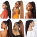 30 Inches Afro Kinky Straight Wrap Around Ponytail Long Afro Yaki Straight Ponytail Extensions for Women Girls Pony Tails Hair Pieces Dark Auburn Brown 30 inch magic ponytail 33# - Buy Online on GoSupps.com