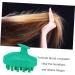 Foytoki Head Scalp Massage Brush Silicone Hair Cleaning Tool for At-Home Relaxation | 9.5x7cm Green International Shipping - Buy Online on GoSupps.com
