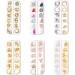 Nail Art Metal Rivet Chains Mixed Design DIY Nail Decoration Accessories 12 Grids for Women Style2 Nail Art Decorations Chains - Buy Online on GoSupps.com