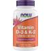 Now Supplements Vitamin D3 K2 1 000 IU/45 mcg Cardiovascular Support Supports Bone Health 180 Vegetarian Capsules - Vegan Gluten Free Kosher Vitamin D3 and K2 Supplements (Pack of 1) - Buy Online on GoSupps.com