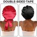 Satin Silk Sleep Cap for Women- Stretchy Tie Band Hair Bonnet for Curly Hair - Black+Red - Buy Online on GoSupps.com