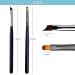Oblique French Tip Nail Art Brush Set | Manicure Clean-Up & Design Pen | UV Gel & Acrylic Painting | Fine Hair | Black Handle - NB113 - Buy Online on GoSupps.com