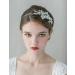 SWEETV Handmade Pearl Wedding Headband - Silver Rhinestone Bridal Hair Band - Buy Online on GoSupps.com
