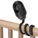 Holaca flexible baby monitor holder for nooie baby monitor with camera nooie 2K surveillance camera inside nooie baby monitor WiFi inside camera (black) DF111BK+3033