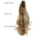 Ponytail Extension Claw Clip In Wavy Ponytail Extensions Synthetic Fiber Ponytail Hair Piece 22 Inch Long Wavy Curly Claw Clip Ponytail Extensions for Women Girls Ponytail Hairpiece for Women (Color 22inches SH88-8 - Buy Online on GoSupps.com