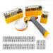 OWDEN Metal Stamps for Jewelry Making Art Font Uppercase Letter Punch Set and Art Font Lowercase Letter Punch wtih 1 Set Number Punch Set Size:1/8 3mm Stamps Hammer and Steel Bench Block