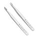 Makartt 2Pcs Straight Nail Tweezers Probe Tips Metal Precision Tweezers for Nail Art Picking Gems Rhinestones Acrylic Gel Stickers Eyelash Extensions Nail Tools