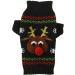 HRTTSY Dog Sweater - Christmas Cartoon Reindeer Knitwear for Pets | Warm XXS Black Winter Clothes - Buy Online on GoSupps.com