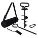 Eurmax USA Dog Tie Out Stake Triple Lock Heavy Duty Dog Anchor for Large Dogs Trampoline Stakes Dog for Yard and Outdoor Dog Runner Install & Travel Kit Included 1-Pack(Black)