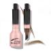 Angled Brush and Dip Liquid Eyebrow Gel Liquid Eyebrow Brush Brow Pencil with Hair like Strokes Long Lasting Quick Drying Waterproof Eyebrow Tint Dye (02taupe)