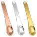 3 Pcs Mask Scoop Reusable Applicator Cosmetic Spoon Metal Makeup Spatula Mini Makeup Spoon Eye Cream Facial Cream Scoop Tool for Face Mask Cream Moisturizers Lotions(Rose Gold Gold Silver)