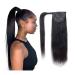 Ponytail Extensions 8-24inch Wrap Around Ponytail Extensions Straight Remy Human Hair Ponytail Human Hair Clip in Ponytail Hair Extensions Natural Black for Women(Size:12inch(30cm)) 12inch(30cm) Wrap Around
