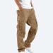 2022 Classic Fit Men's Plus Size Cargo Pants for Work & Outdoor Hiking | Khaki Large | Multi-Pocket Design - Buy Online on GoSupps.com