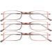 Eyekepper 3 Pcs Stainless Steel Half Eye Reading Glasses +1.50 - Stylish All Brown Frames for Comfortable Reading - Buy Online on GoSupps.com