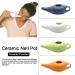 ALOEU 250Ml Ceramic Neti Pot Nose Cleaning Pot Durable Leakproof Spout Pot for Nasal Rinsing Nose Washing Men and Women White - Buy Online on GoSupps.com