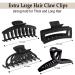 4 Matte Black Extra-Large Claw Clips for Thick & Curly Hair - Strong Hold Rectangular Hair Clips for Women and Girls - Buy Online on GoSupps.com