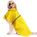 Ocsoso raincoat dog hundred coat for large dogs rain jackets dog waterproof hundred coats dog rain jacket breathable and comfortable dog coat for rainy weather clothing (yellow XXL)