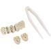 Gold braces universal braces for healthy teeth for the lower teeth and the upper teeth (gold)
