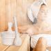 Sauna Bucket Cedar | 4L Sauna Kit Indoor Cedar | Spa and Sauna Accessories for Homes Bathrooms and Rooms Bathroom for - Buy Online on GoSupps.com