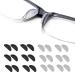 WAFJAMF 12 Pairs Eyeglass Nose Pad, Adhesive Anti-Slip Nose Pads for Plastic Frames,Sunglasses Nose Pads