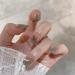 Wearing nail fake nail patch detachable manicure autumn and winter nail patch short nail(Ultrashort green M)