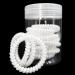 15 Pack White Spiral Hair Ties | Small No Crease Hair Coils | Telephone Cord Plastic Elastic Bands - Buy Online on GoSupps.com