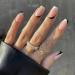 Sethexy short square false nails French press on nails 24pcs acrylic nails to stick on for women and girls ... deep black