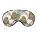 Watercolor Lion and Tropical Leaves Sleep Mask Eye Cover for Sleeping Blindfold with Adjustable Strap Blocks Light Night Travel Nap for Men Women