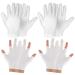 Cotton gloves 4 pairs white cotton gloves for eczema breathable washable reusable protective gloves for dry hands moisturizing