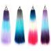 Ponytail Extensions Colorful Straight Ponytail Extension with Elastic Hair Tie Ombre Braiding Hair 26 inch Rainbow Color Braiding Ponytail Extension for Girls Kids Ponytail Hair Extensions (Color : 0 26inches 001 - Buy Online on GoSupps.com