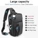 BANGE Waterproof Men's Chest Bag - 7566black | Crossbody Sling Backpack - Buy Online on GoSupps.com