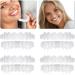 Wffy 4 pair prostheses veneers tooth instant veneers dental silicone tooth whitening temporary prosthesis teeth on the top wrong teeth dentures braces cover for men and women