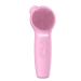 Vibrating Facial Cleansing Brush Rechargable All Skin Types Facial Brush Cleaning & Massaging Men & Women Perfect for at-Home & Traveling (Pink)