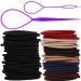 Luumxai 50Pcs Ouchless Womens Elastic Hair Tie ,Topsy Tail Hair Tools, High Stretch Rubber Hair Band,Women's Hair Braided Elastic Thick Tie, No Metal Hair Elastic Hair Band for Thick and Curly Hair Ponytail Holders(4mm) Bl…