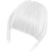JYTDBCS Fashion Clip In Bangs Hair Extensions Front Full Neat Bangs Fringe 2 Clips One Piece Thick Straight Hairpiece Accessories Hairpiece For Women Silver Gray fake bangs - Buy Online on GoSupps.com