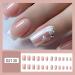 VOTACOS Short Square Press on Nails - Nude False Nails with Flower Design for Women - Buy Online on GoSupps.com
