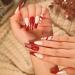 Vatocu Christmas False Nails Long Xmas Press on Nails Snowflakes Glitter Fake Nails Ballerina Acrylic Stick on Nails for Women and Girls(24pcs)