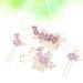 NUOBESTY 4Pcs Handmade Pearl Floral Leaf Bridal Hair Clip Comb Set - Purple Wedding Hair Accessories for Women - Buy Online on GoSupps.com