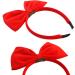 2 Pieces Bow Headbands Women's Hair Accessories Princess Tiaras Fashionable and Cute Suitable for Girls Party Cosplay Christmas and Halloween Gifts (Red) - Buy Online on GoSupps.com