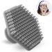 Silicone Face Scrubber Exfoliator Brush for Men & Women - Gray | Manual Facial Cleansing Pores Wash & Blackhead Removal | Skin Care Bath & Makeup Tool - Buy Online on GoSupps.com