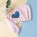 Microfiber Hair Towel Set - Soft Lace Edge Turban Caps for Women | Cute & Absorbent Hair Drying Towels (Pink & Blue 2 Pieces) - Buy Online on GoSupps.com